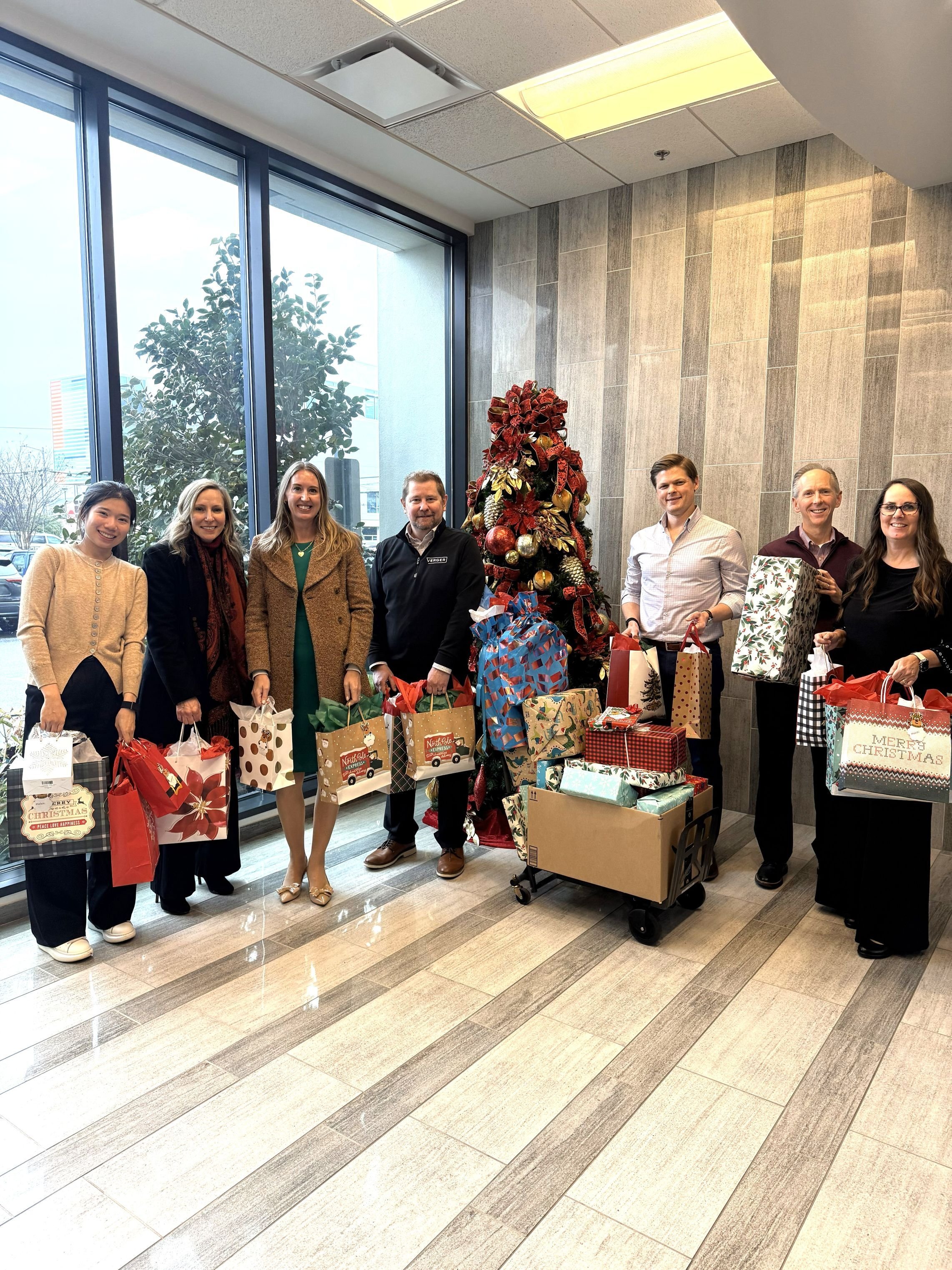 Verger Team with gifts for PP