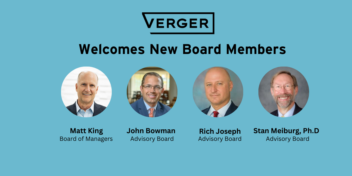 Governance at Verger: Welcome New Board Members