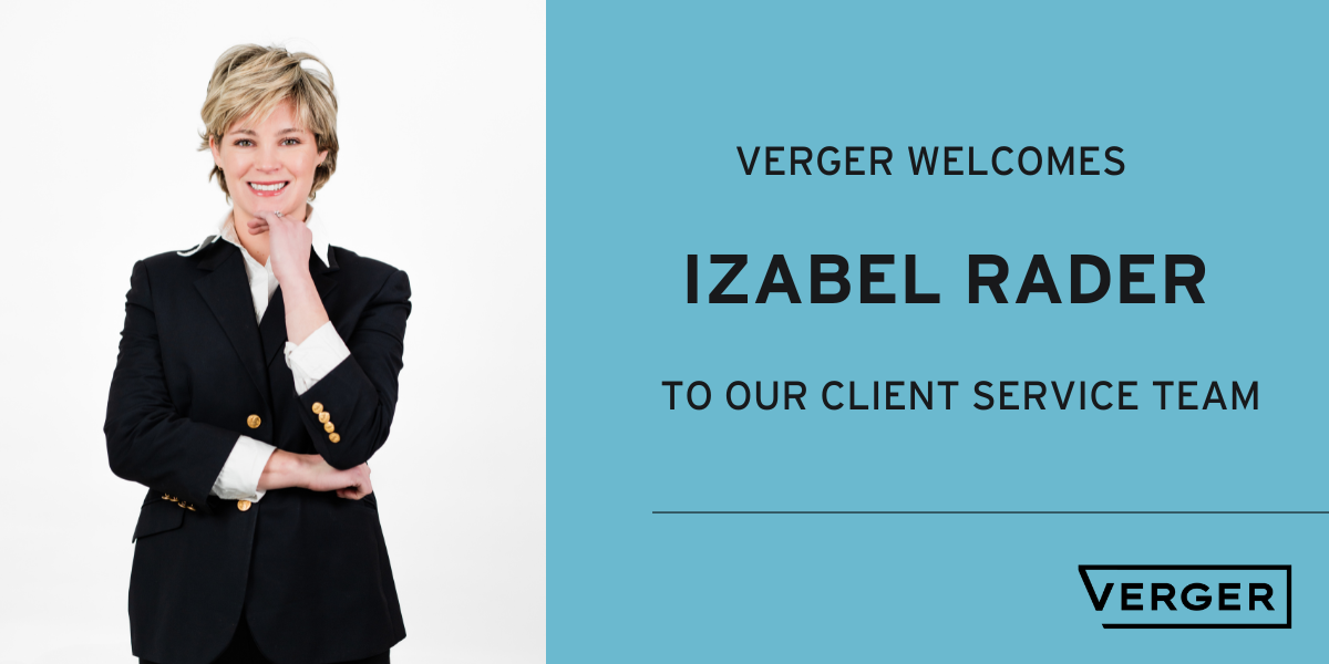 Verger Welcomes Izabel Rader